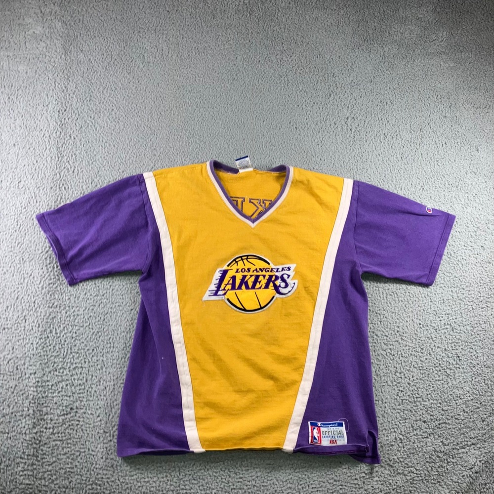 Vintage Champion NBA Los Angeles Lakers Shooting Shirt Men Medium 90s Basketball
